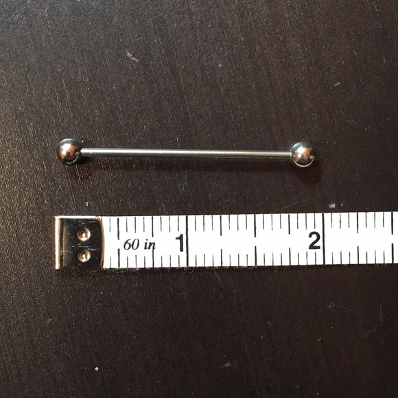 Jewelry - 2” Sterling Silver barbell earring Jewelry - 2” Sterling Silver barbell earring